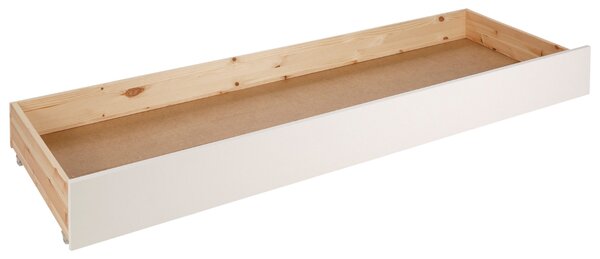 Bílá borovicová zásuvka k posteli Vipack Pino Captain 185 x 65 cm