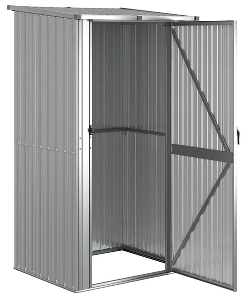 Zahradní kůlna šedá 118,5 x 97 x 209,5 cm pozinkovaná ocel 150900