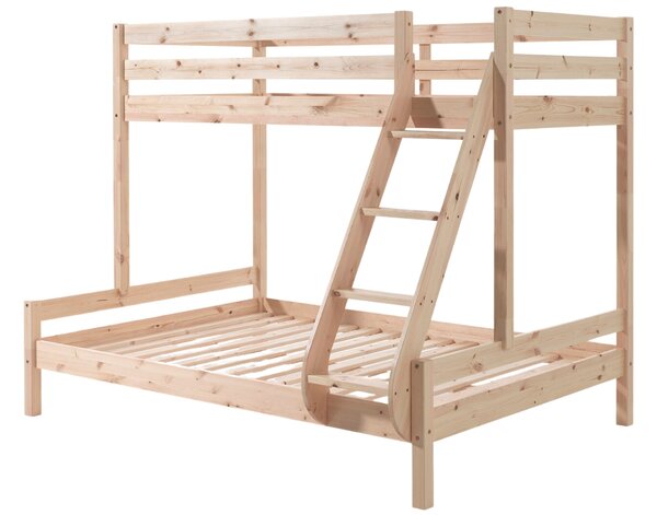 Borovicová dvoupatrová postel Vipack Pino Martin 90 x 200 cm a 140 x 200 cm
