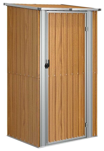 Zahradní domek hnědý 118,5 x 97 x 209,5 cm pozinkovaná ocel 150902
