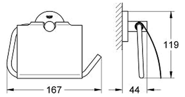 GROHE Essentials - Držák toaletního papíru, Chrom 40367001