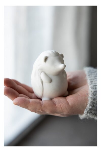 Keramická dekorace ježeček Rufus White 7 cm Storefactory Scandinavia