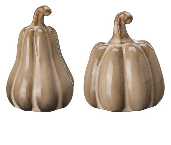 Porcelánová dekorace dýně Judy Beige 7x11 cm Wikholm Form
