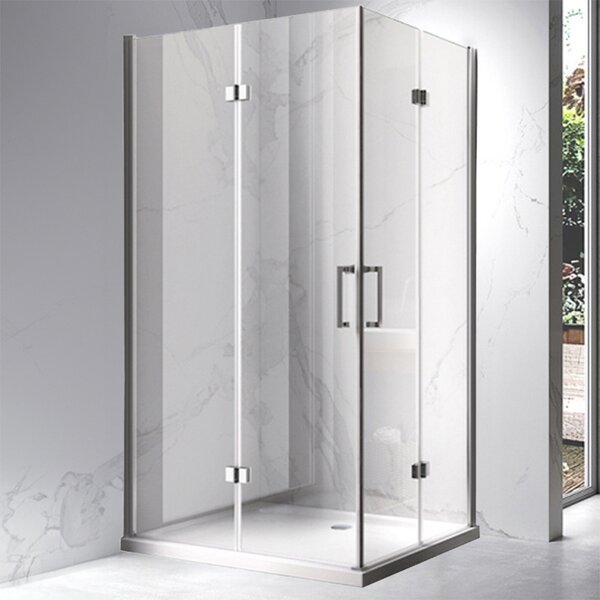 BPS-koupelny Obdélníkový sprchový kout KZ12A 90x80 chrom/transparent + vanička SXL03B WH bílá