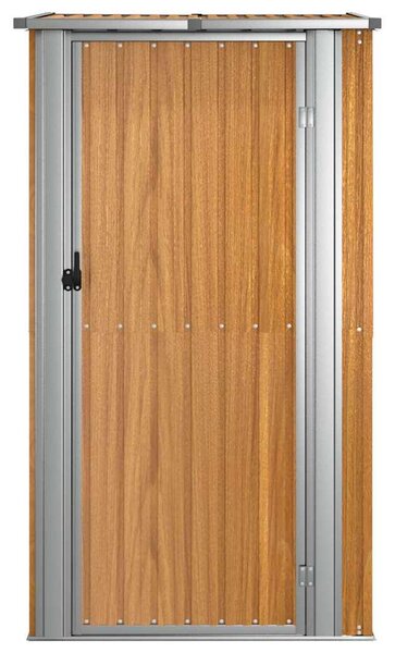 Zahradní domek hnědý 118,5 x 97 x 209,5 cm pozinkovaná ocel 150902