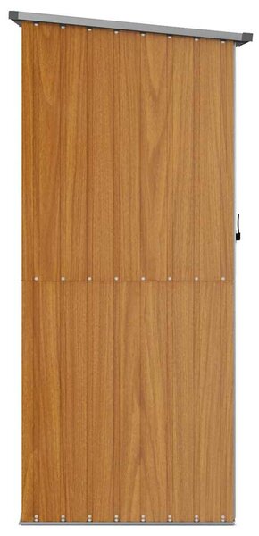 Zahradní domek hnědý 118,5 x 97 x 209,5 cm pozinkovaná ocel 150902