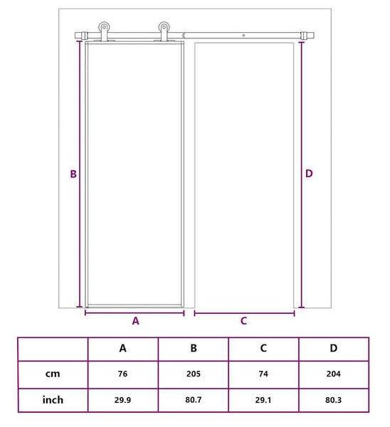 Posuvné dveře 3dílné ESG sklo a hliník 76 x 205 cm černé 151008