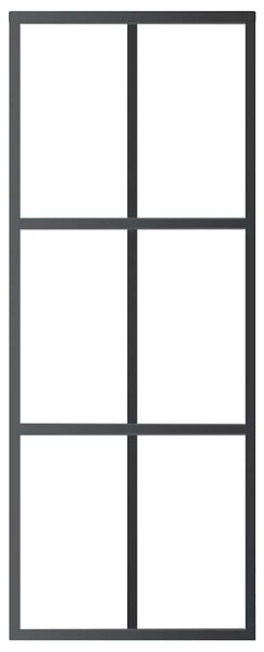 Posuvné dveře ESG sklo a hliník 76 x 205 cm černé 151011