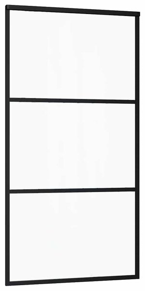 Posuvné dveře ESG sklo a hliník 102 x 205 cm černé 151010
