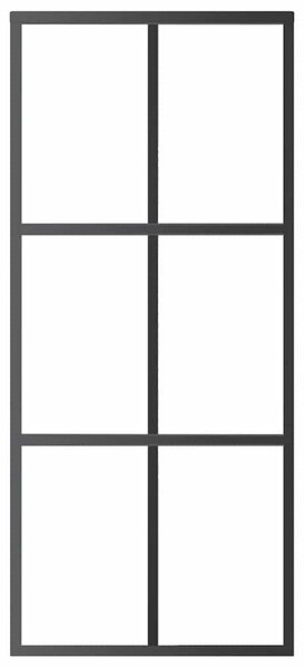 Posuvné dveře ESG sklo a hliník 90 x 205 cm černé 151012