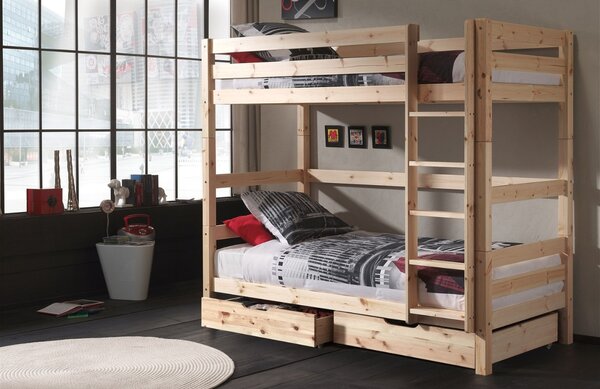 Set dvou borovicových zásuvek k posteli Vipack Pino 97,5 x 88,5 cm