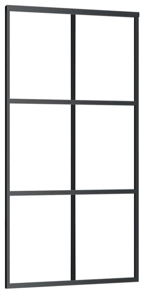 Posuvné dveře ESG sklo a hliník 102 x 205 cm černé 151013