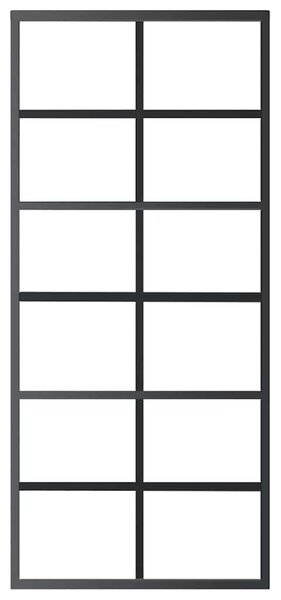 Posuvné dveře ESG sklo a hliník 90 x 205 cm černé 151018