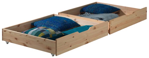 Set dvou borovicových zásuvek k posteli Vipack Pino 97,5 x 88,5 cm