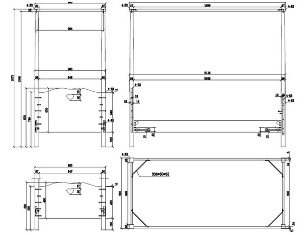 Bílá lakovaná postel s nebesy Vipack Amori 90 x 200 cm