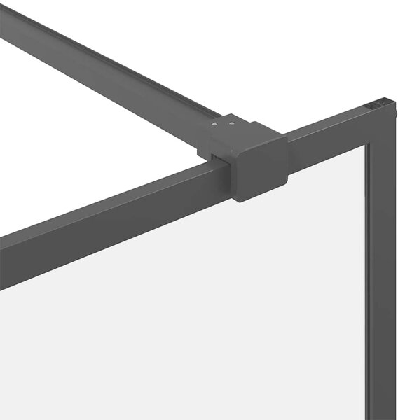 Zástěna do průchozí sprchy čiré ESG sklo 80 x 195 cm černá 151023
