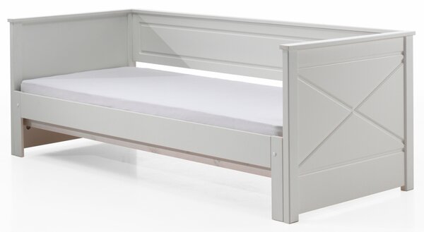Bílá borovicová rozkládací postel Vipack Pino Scott 90/180 x 200 cm