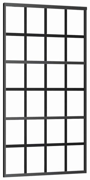 Posuvné dveře ESG sklo a hliník 102 x 205 cm černé 151022