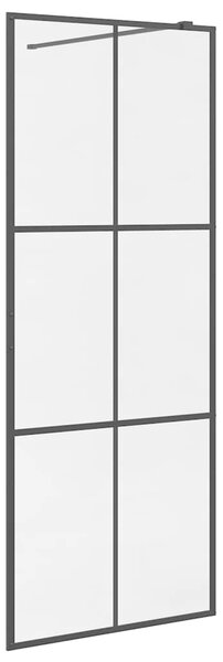 Zástěna do průchozí sprchy čiré ESG sklo 80 x 195 cm černá 151023