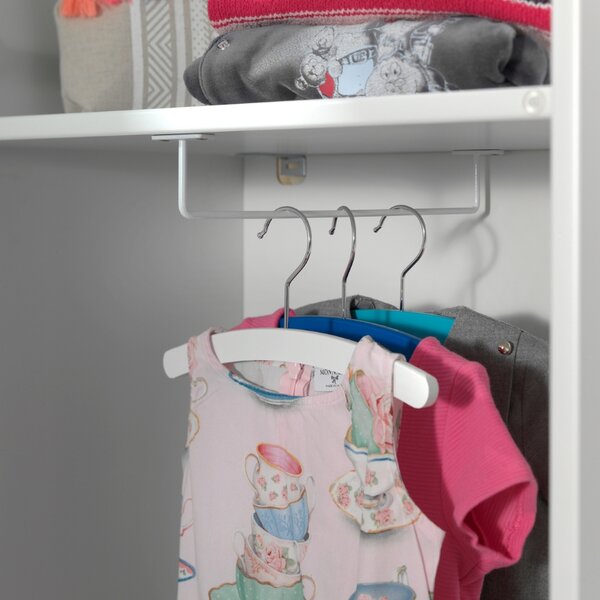 Vipack Zelená lakovaná šatní skříň Casami 172 x 58 cm s kulatým otvorem