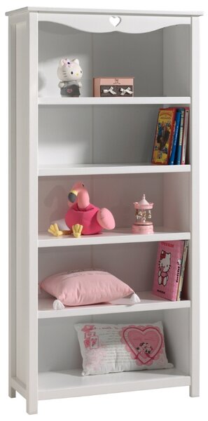 Bílá lakovaná knihovna Vipack Amori 90 x 40 cm