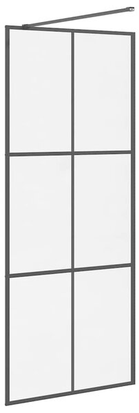 Zástěna do průchozí sprchy čiré ESG sklo 80 x 195 cm černá 151023