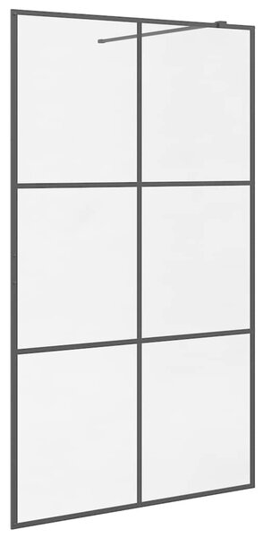 Zástěna do průchozí sprchy čiré ESG sklo 115 x 195 cm černá 151026