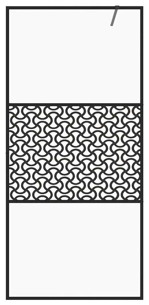 Zástěna do průchozí sprchy čiré ESG sklo 80 x 195 cm černá 151028