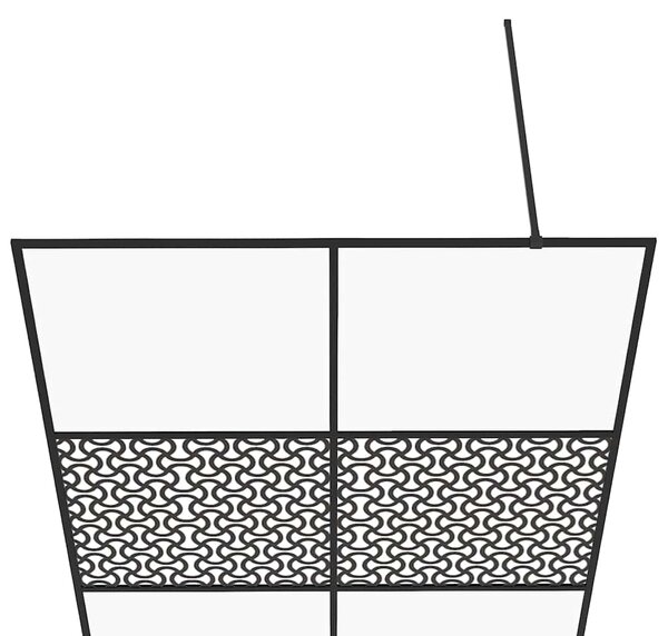 Zástěna do průchozí sprchy čiré ESG sklo 140 x 195 cm černá 151032