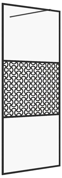 Zástěna do průchozí sprchy čiré ESG sklo 80 x 195 cm černá 151028