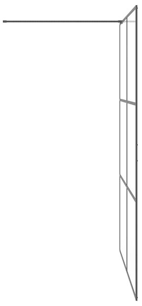 Zástěna do průchozí sprchy čiré ESG sklo 140 x 195 cm černá 151027