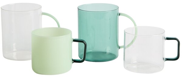Kave Home Zelený skleněný hrnek Micla 260 ml