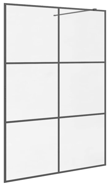 Zástěna do průchozí sprchy čiré ESG sklo 140 x 195 cm černá 151027