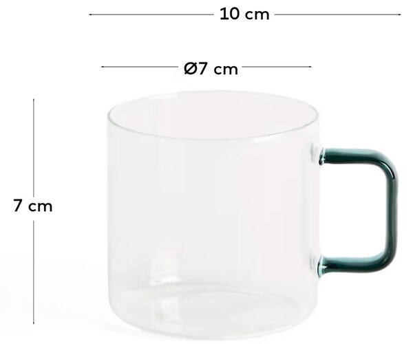 Kave Home Čirý skleněný hrnek Micla 260 ml