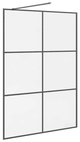 Zástěna do průchozí sprchy čiré ESG sklo 140 x 195 cm černá 151027