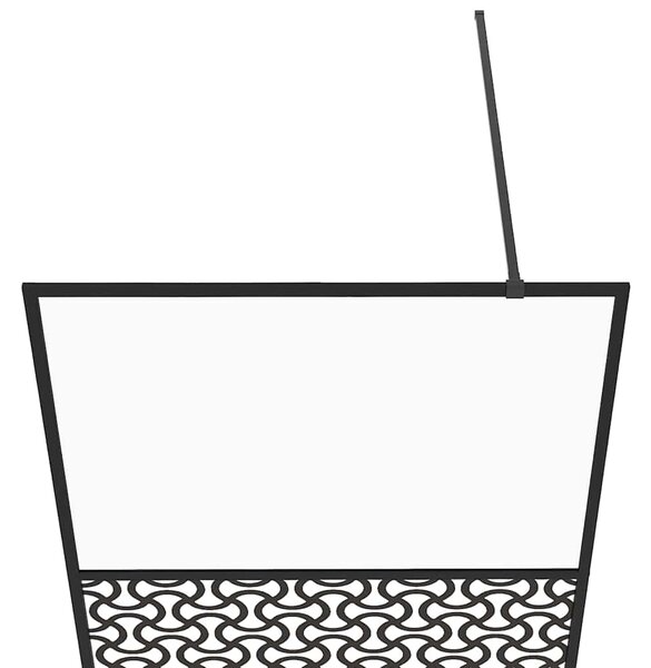 Zástěna do průchozí sprchy čiré ESG sklo 80 x 195 cm černá 151028