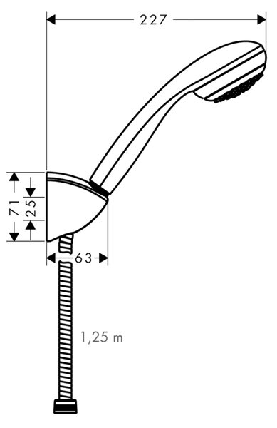 Hansgrohe Crometta 85 sada se sprchovým držákem Mono se sprchovou hadicí 125 cm, chrom 27576000