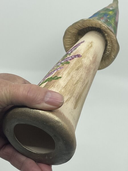 Vřesový šepot - Autorská keramická dekorace – 34 cm