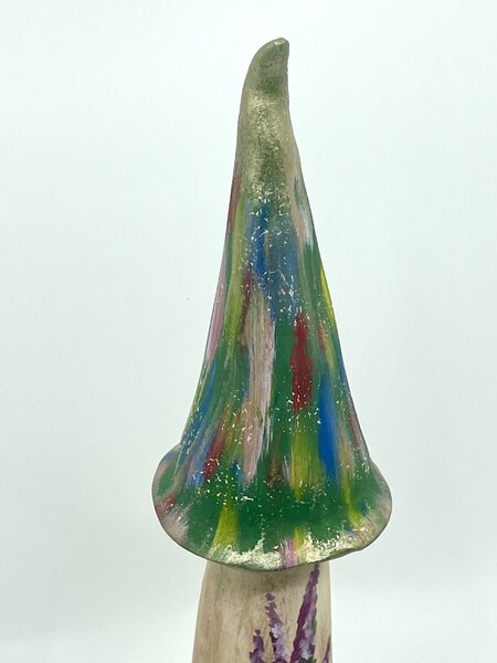 Vřesový šepot - Autorská keramická dekorace – 34 cm