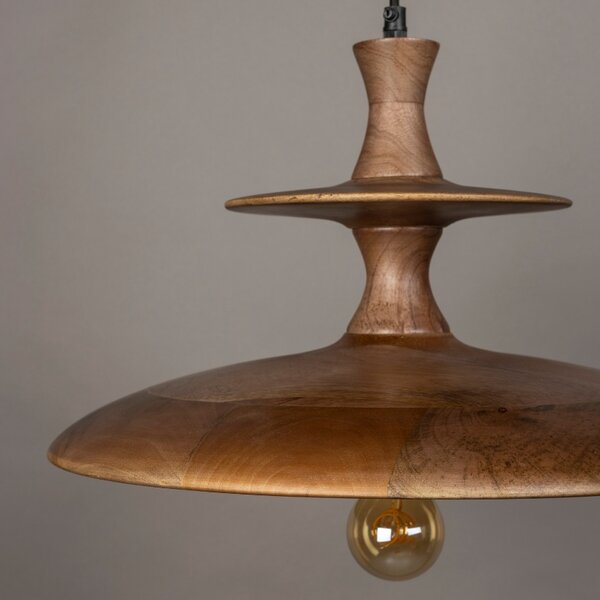 Hnědé mangové závěsné světlo DUTCHBONE CATH 43 cm