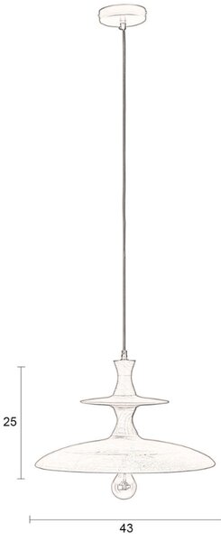 Hnědé mangové závěsné světlo DUTCHBONE CATH 43 cm