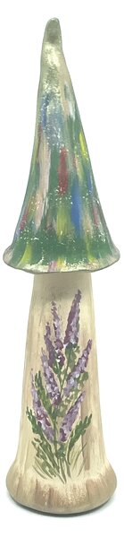 Vřesový šepot - Autorská keramická dekorace – 34 cm