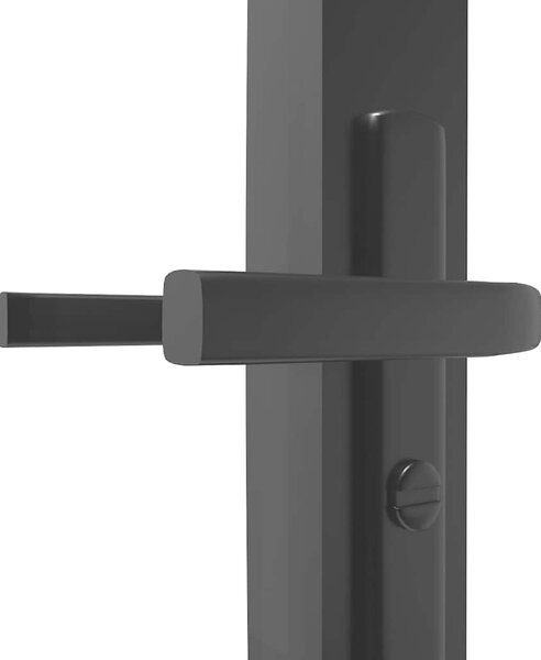 Interiérové dveře ESG sklo a hliník 76 x 201,5 cm černé 151198