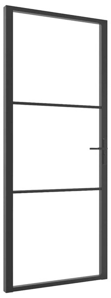 Interiérové dveře ESG sklo a hliník 93 x 201,5 cm černé 151200