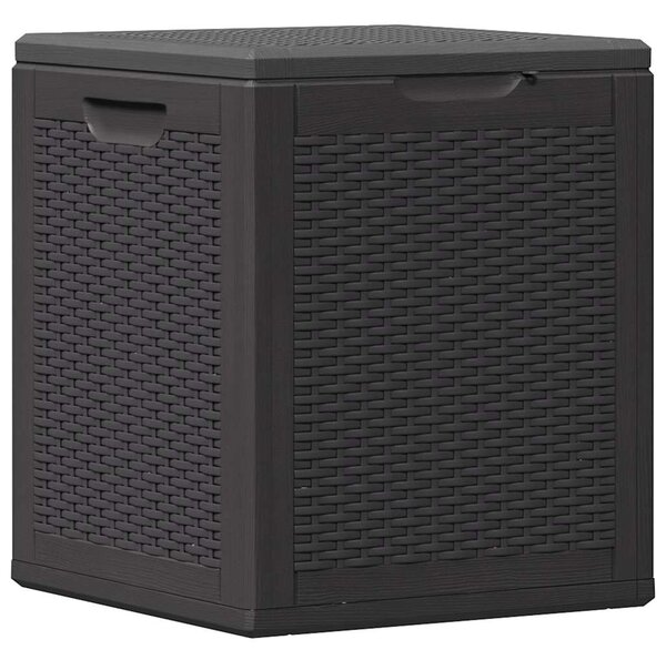 Zahradní úložný box 90 l černý PP ratan 151227