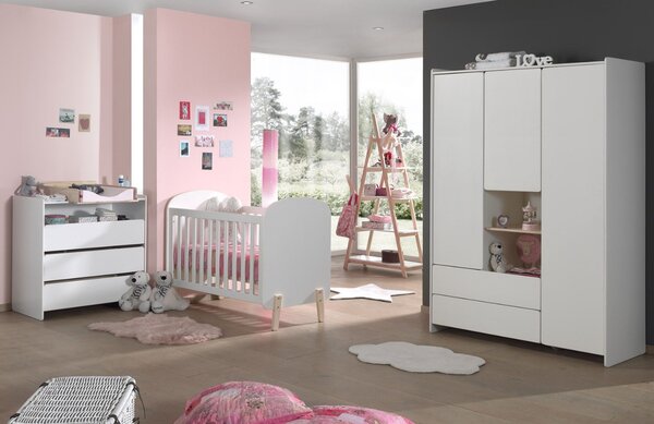 Bílá lakovaná komoda Vipack Kiddy 90 x 47 cm