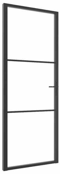 Interiérové dveře ESG sklo a hliník 76 x 201,5 cm černé 151198