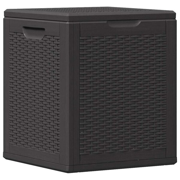 Zahradní úložný box 90 l černý PP ratan 151227