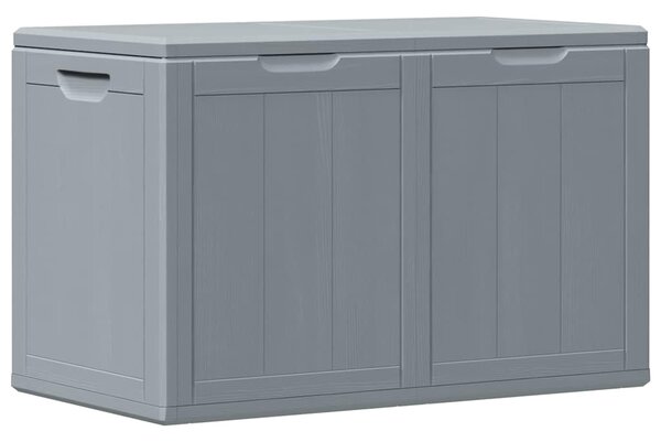Zahradní úložný box 180 l šedý PP vzhled dřeva 151234