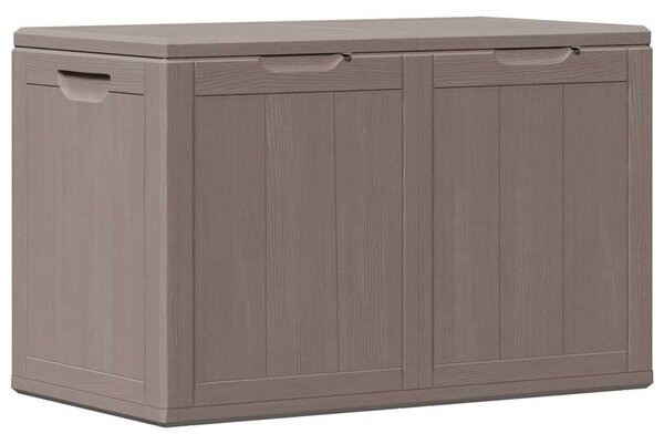 Zahradní úložný box 180 l hnědý PP vzhled dřeva 151231